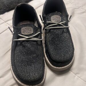 Hey Dudes sparkly Black Shoes